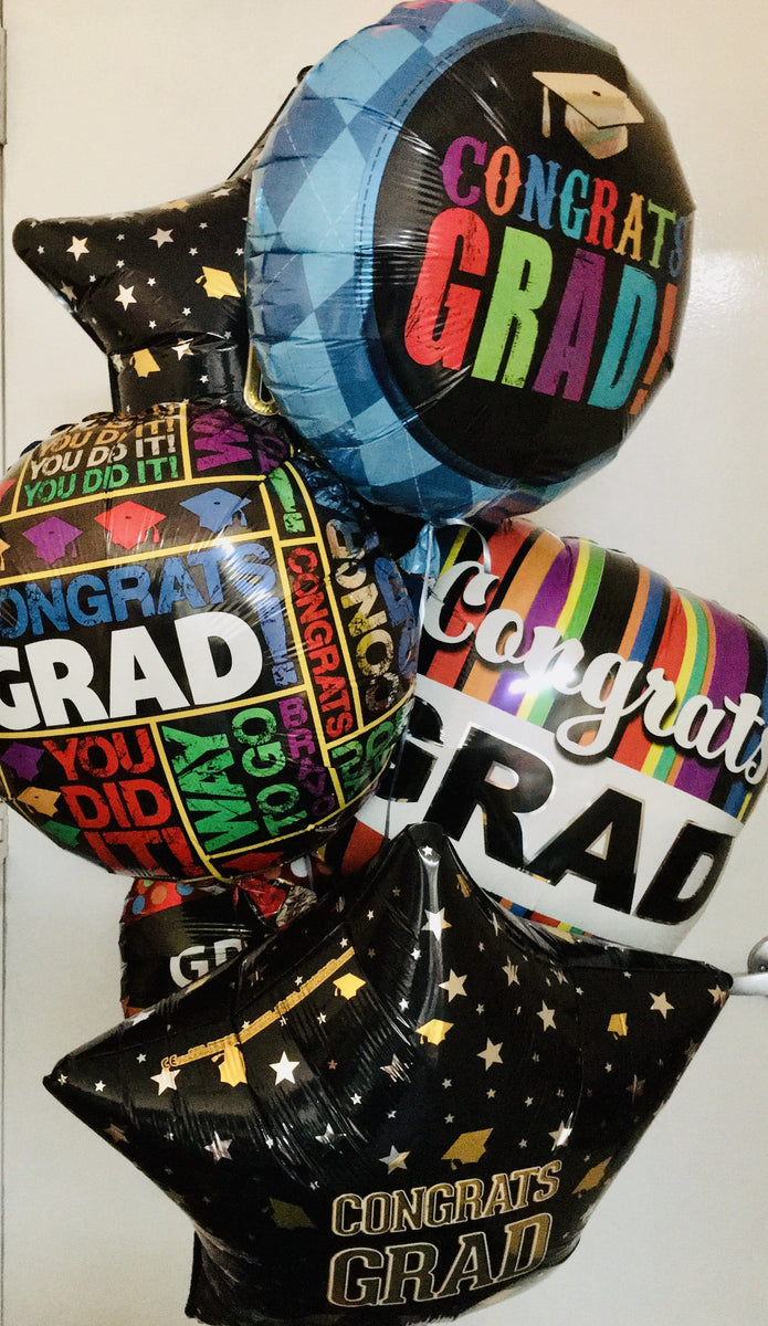 Graduation Balloons 4-Sizes | Gift Baskets By Design SB, Inc.